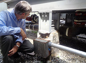 A Rand Engineer Inspecting a facade