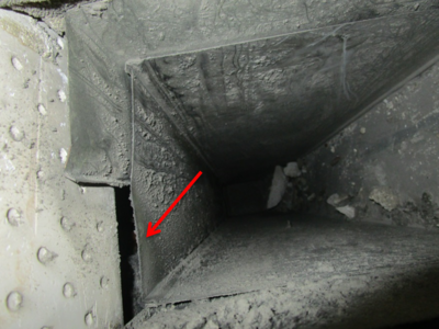 Common ventilation issues include gaps in ductwork.
