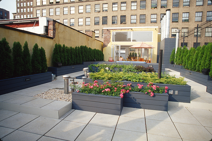 129 Duane Street penthouse addition and roof level garden installation project