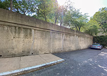 a collapse retaining wall